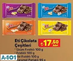 ETİ ÇİKOLATA ÇEŞİTLERİ